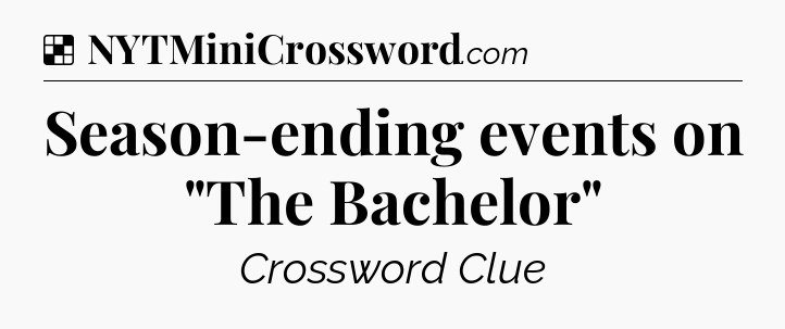 Solution: Season-ending events on 