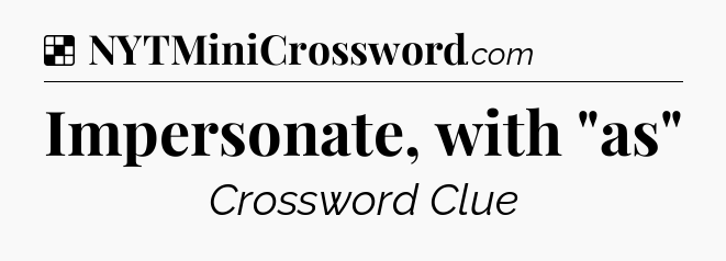 Solution: Impersonate, with 