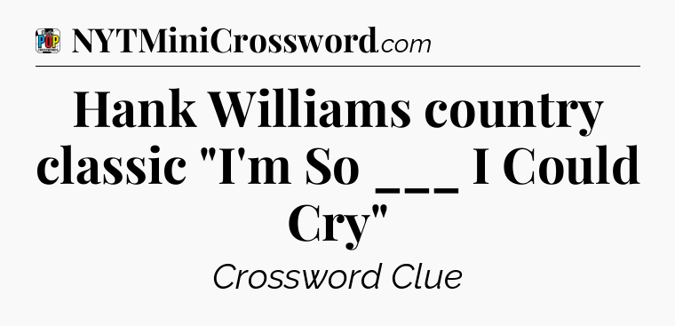 Hank Williams country classic 