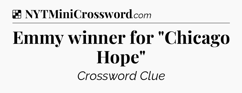 Solution: Emmy winner for 