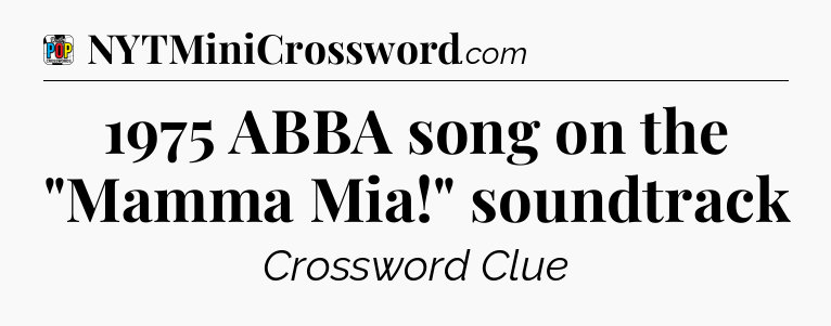 1975 ABBA song on the 