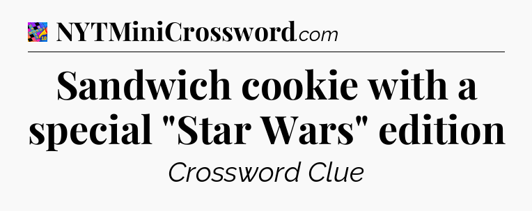 Sandwich cookie with a special 