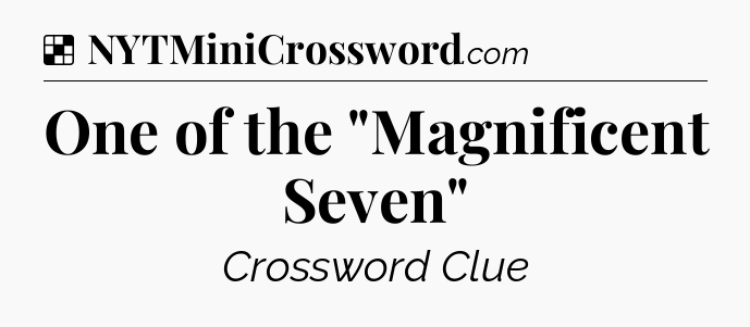 Solution: One of the 