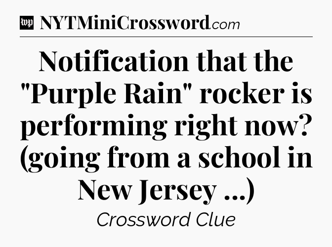 Notification that the 