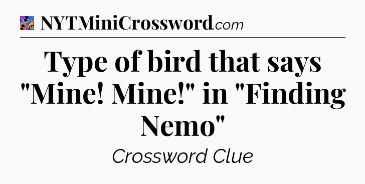 Type of bird that says 