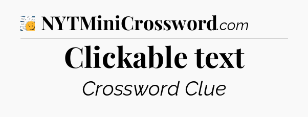 Clickable text - 7 Little Words
