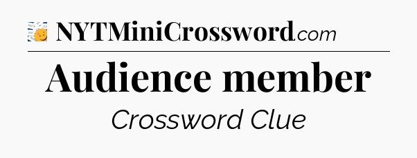 Audience member - 7 Little Words