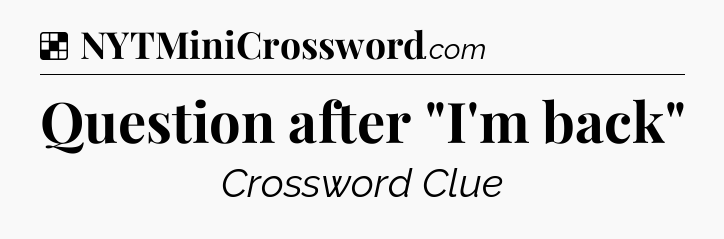 Solution: Question after 