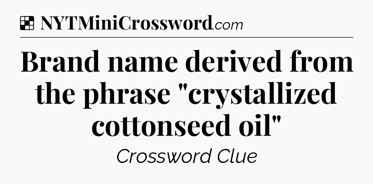 Solution: Brand name derived from the phrase 