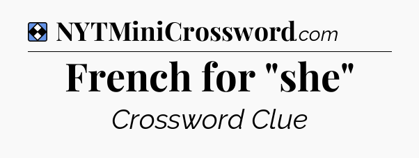 Solution: French for 