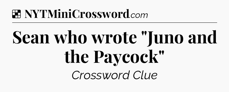Solution: Sean who wrote 