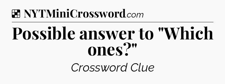 Solution: Possible answer to 