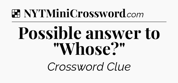 Solution: Possible answer to 