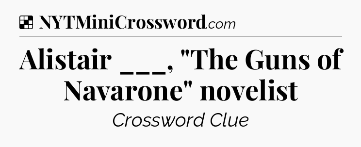 Solution: Alistair ___, 