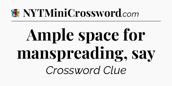 Ample space for manspreading, say Crossword Clue
