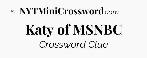 Katy of MSNBC - WSJ Crossword