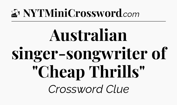 Australian singer-songwriter of 
