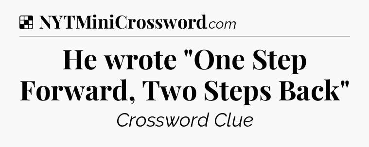 Solution: He wrote 