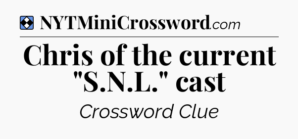 Solution: Chris of the current 