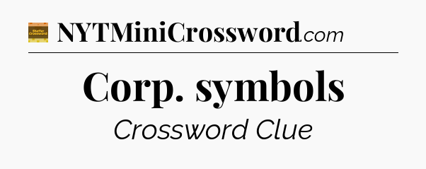 Corp. symbols - Eugene Sheffer Crossword