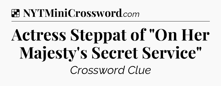 Solution: Actress Steppat of 