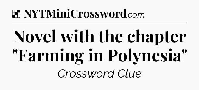 Solution: Novel with the chapter 