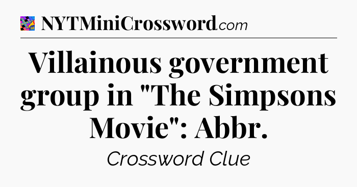 Villainous government group in 