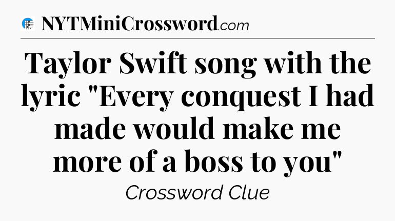 Taylor Swift song with the lyric 