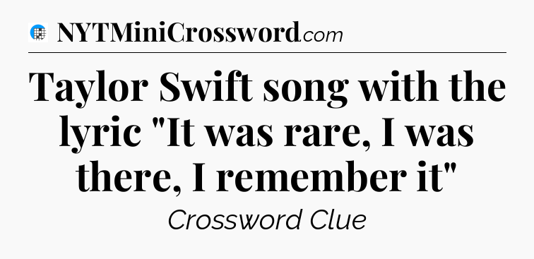 Taylor Swift song with the lyric 