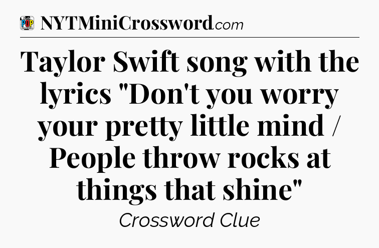 Taylor Swift song with the lyrics 