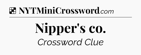 Solution: Nipper's co - NYT Crossword