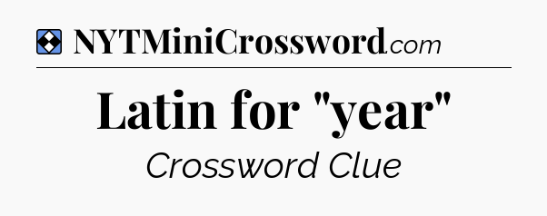 Solution: Latin for 