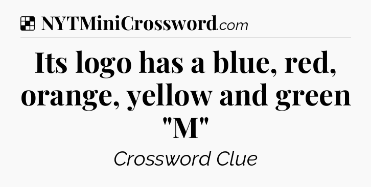 Solution: Its logo has a blue, red, orange, yellow and green 