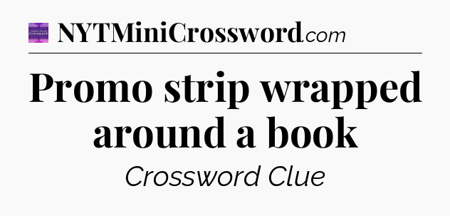 Promo strip wrapped around a book - Thomas Joseph Crossword