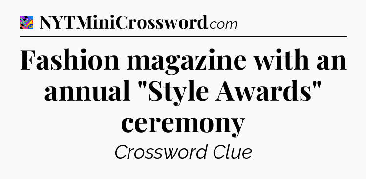 Fashion magazine with an annual 