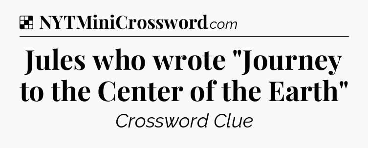 Solution: Jules who wrote 