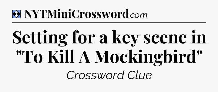 Solution: Setting for a key scene in 