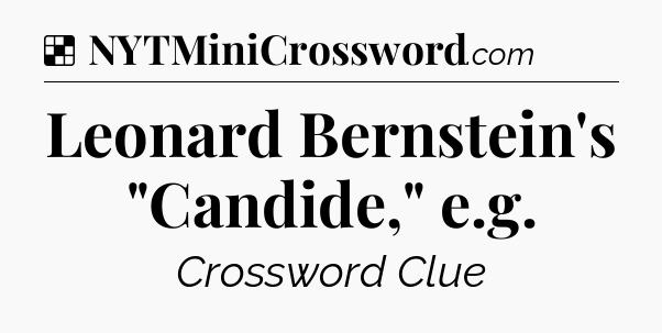 Solution: Leonard Bernstein's 