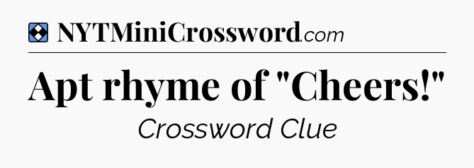 Solution: Apt rhyme of 