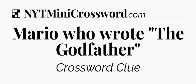 Solution: Mario who wrote 