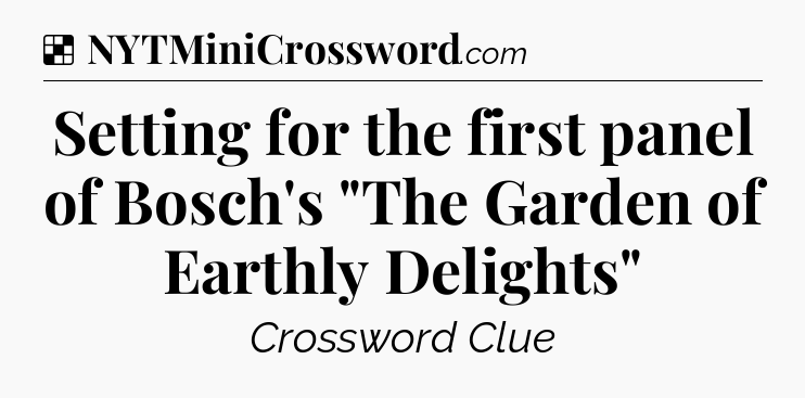 Solution: Setting for the first panel of Bosch's 