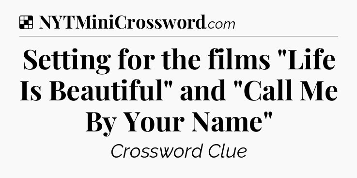 Solution: Setting for the films 