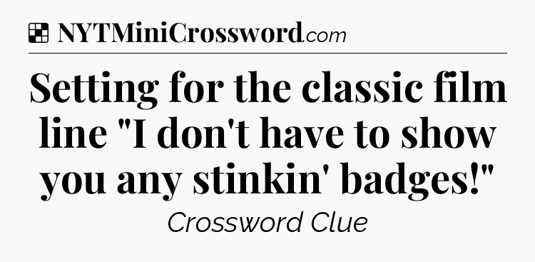 Solution: Setting for the classic film line 