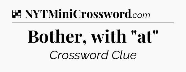 Solution: Bother, with 