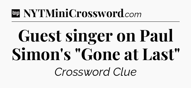 Guest singer on Paul Simon's 