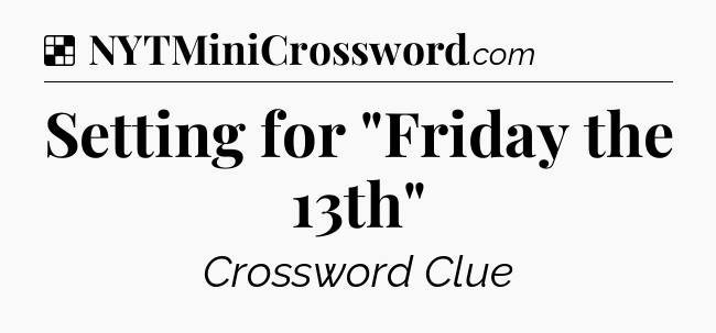 Solution: Setting for 