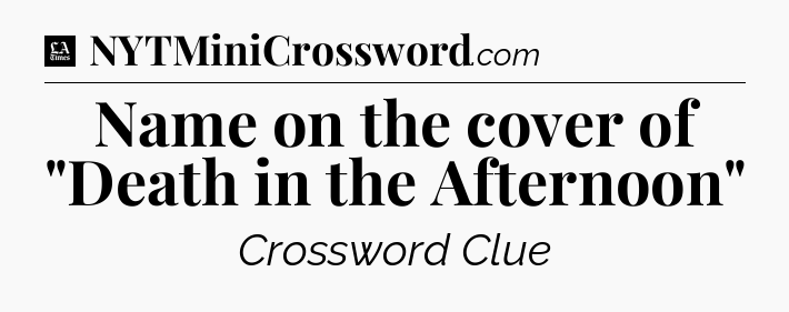 Name on the cover of 