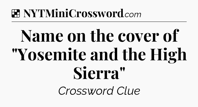Solution: Name on the cover of 