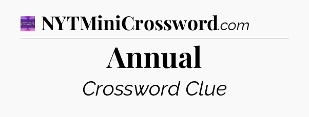 Annual - Thomas Joseph Crossword