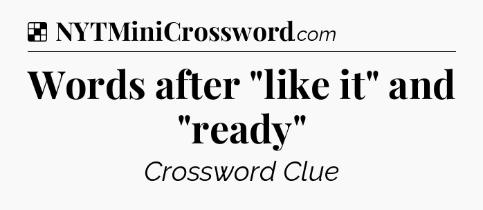 Solution: Words after 